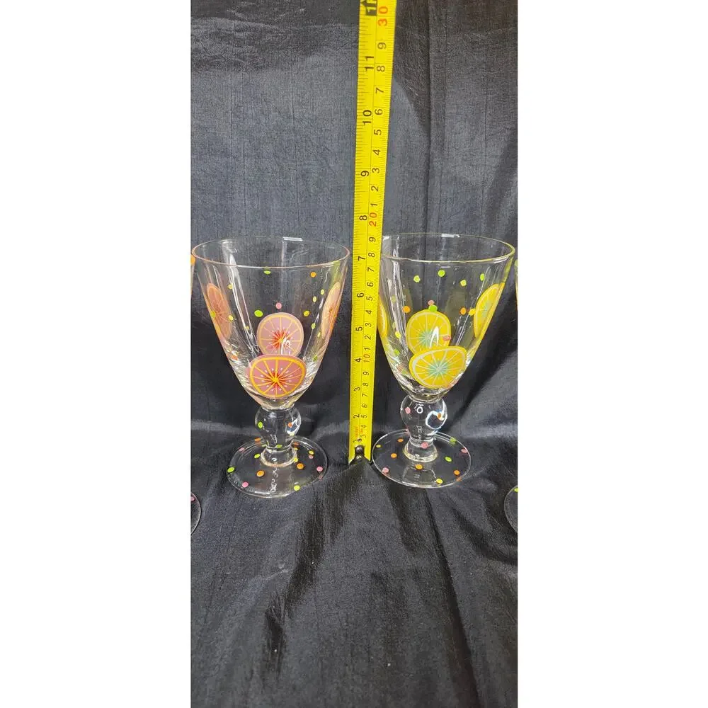 Set of 4 Citrus Slices Goblets
